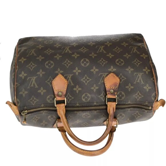 LOUIS VUITTON Speedy 30 Travel Hand Bag Monogram Leather Brown M41526 69YF405 - Picture 5 of 13